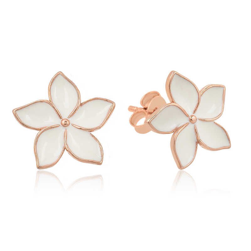 Pendientes de plata con flor de jazmín