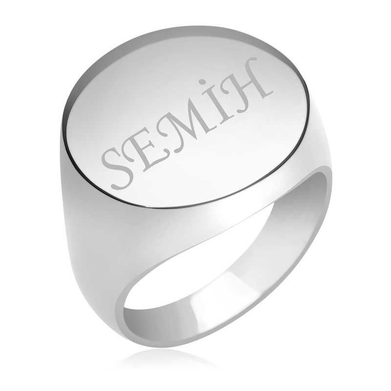 Anillo de plata personalizado para hombre