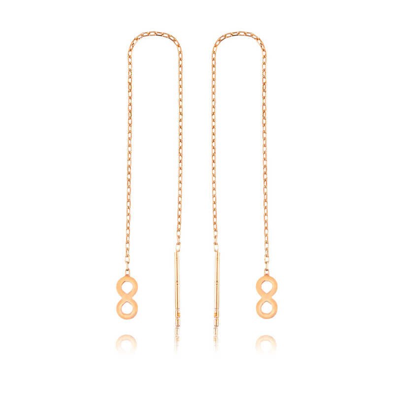 Silver Chain Infinity Earrings