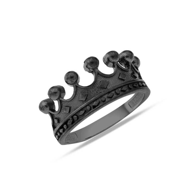 Silver King Crown Men's Ring
