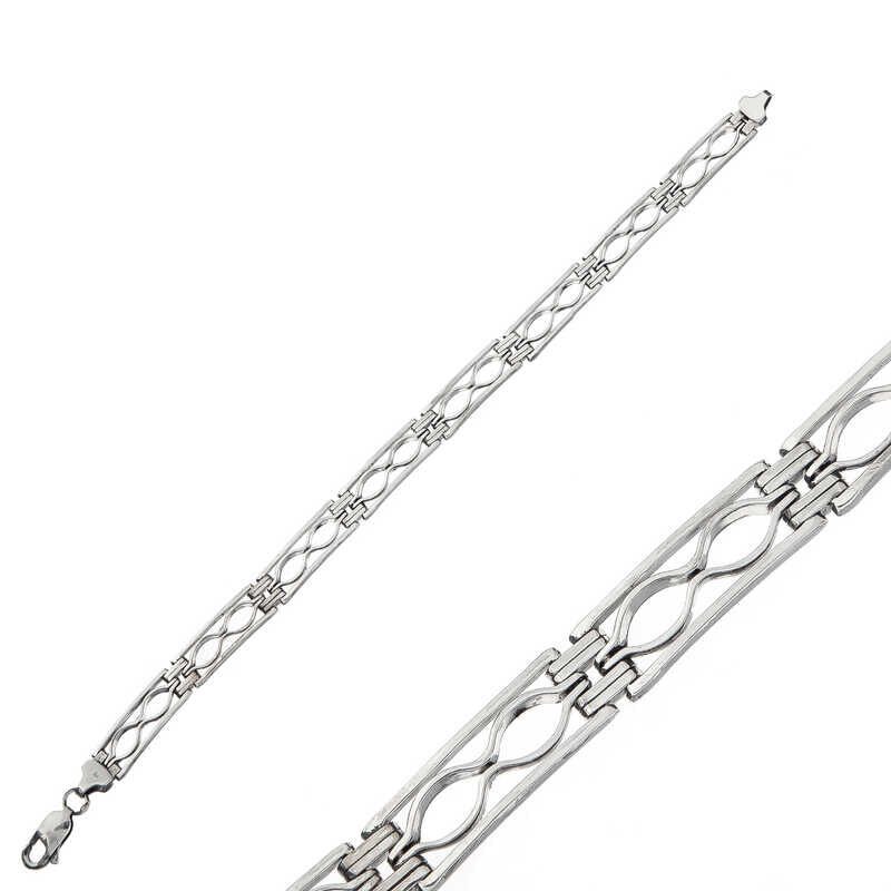 Silver Oxidized Men's Bracelet