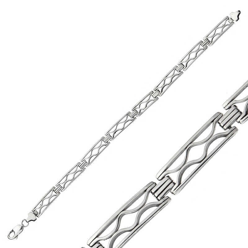 Silver Oxidized Men's Bracelet