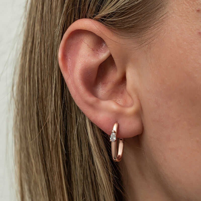 Silver Oval Drop Stone Women's Earrings