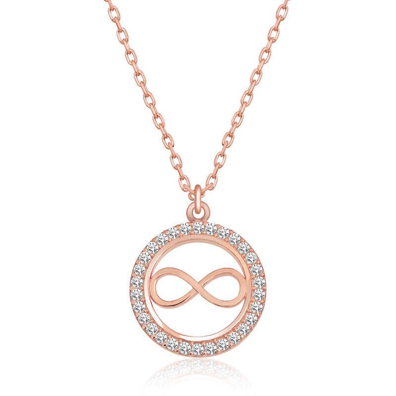 Collar de plata con infinito diminuto para mujer
