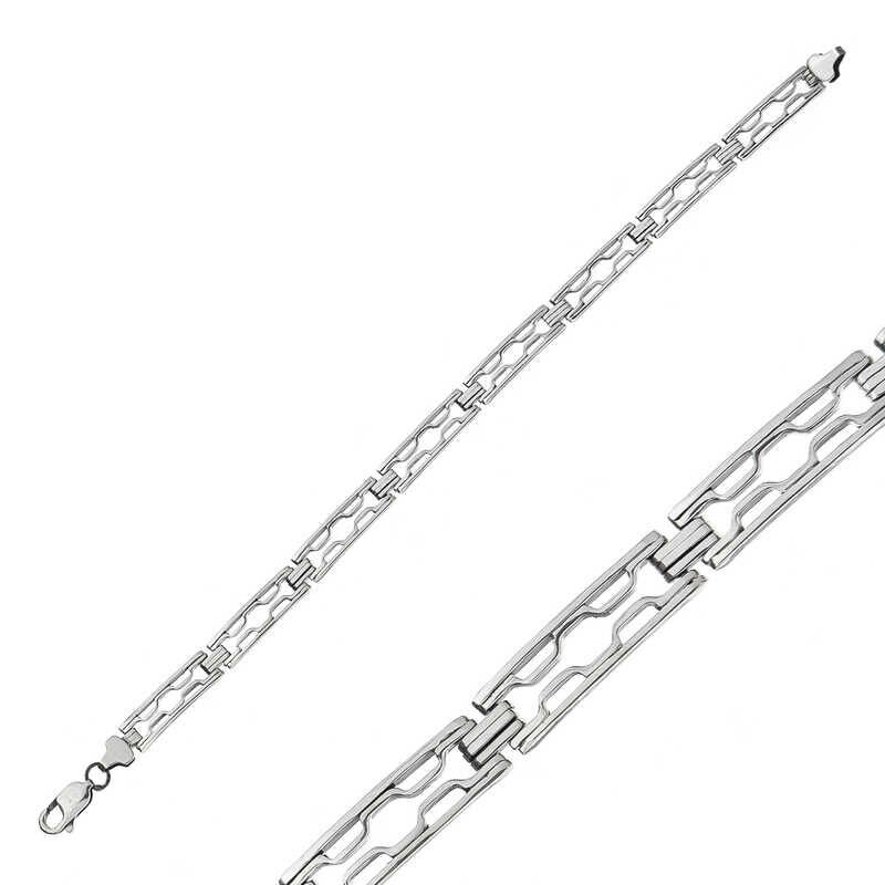 Silver Oxidized Men's Bracelet