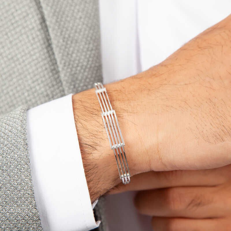 Silver Piece Men's Bracelet