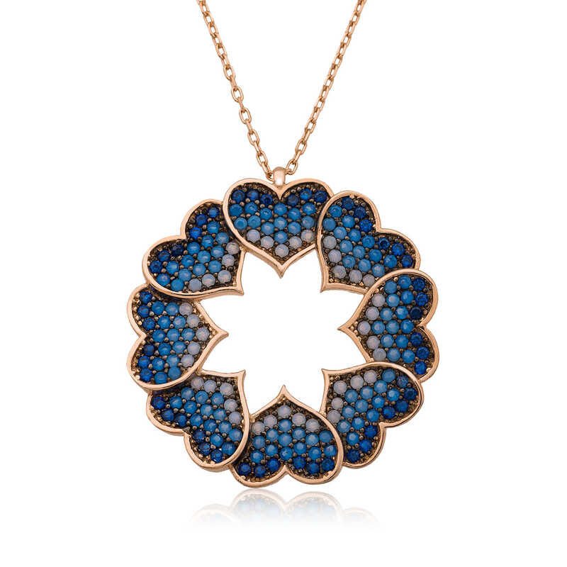 Silver Heart Circle Women's Necklace