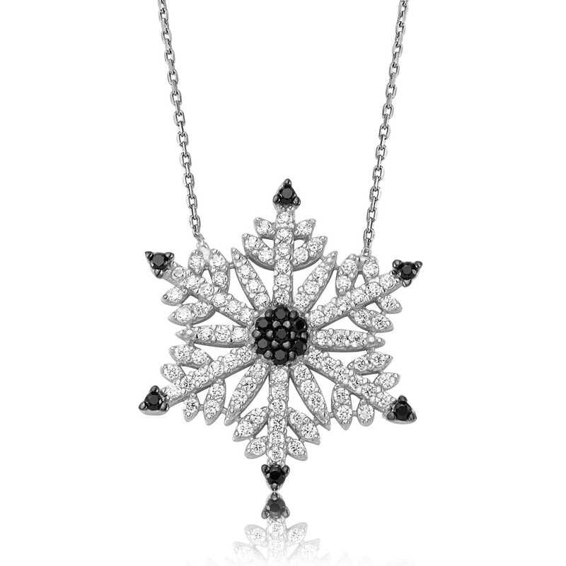 Silver Snowflake Women's Necklace