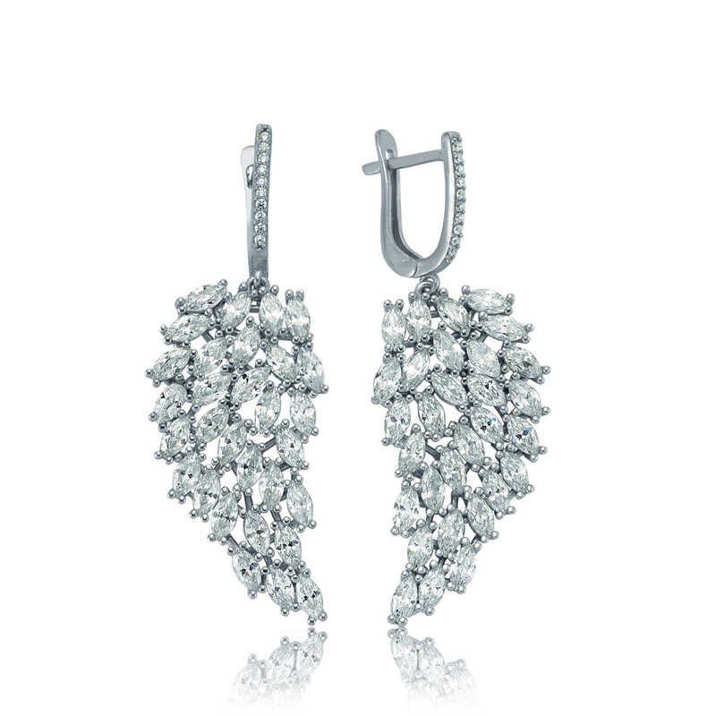 Silver Angel Wing Earrings