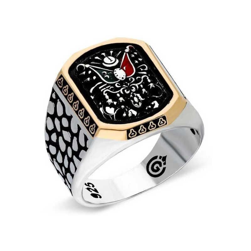 Silver Ottoman State Coat of Arms Men's Ring