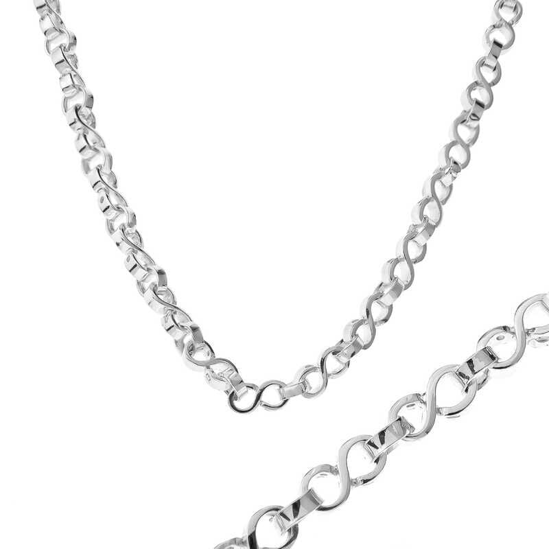 Silver Handmade Infinity Men's Chain