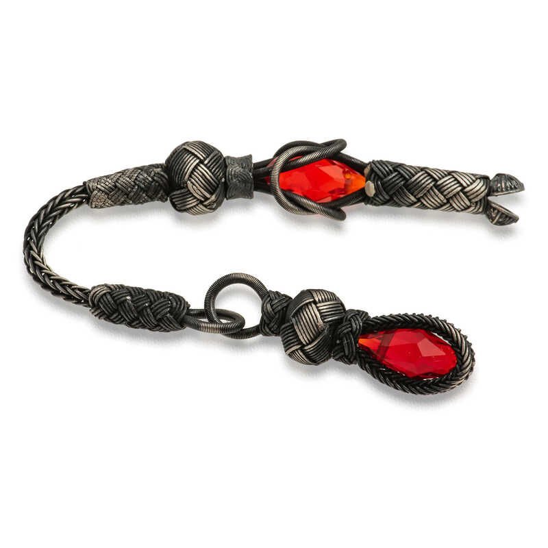 ​1000 Carat Silver Zircon Stone Tassel Kazaz