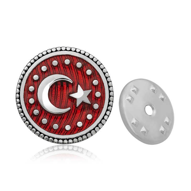 Silver Crescent Star Badge