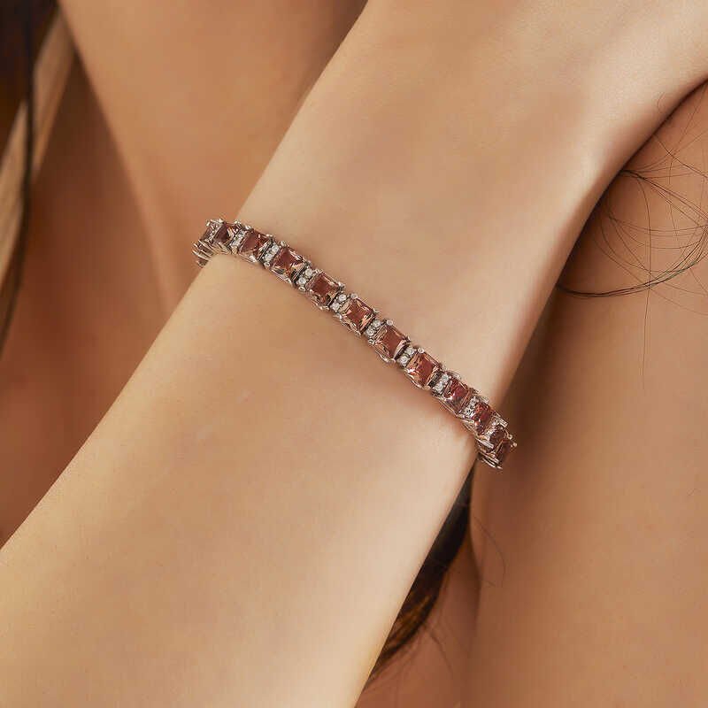 Silver Square Zultanite Stone Women's Bracelet