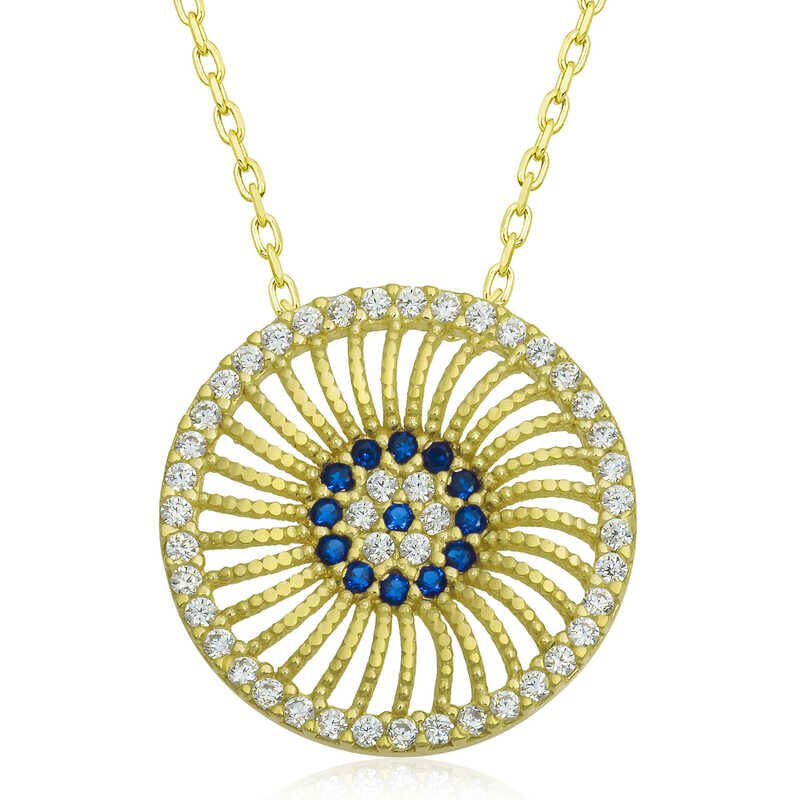 Silver Gold Evil Eye Women's Necklace
