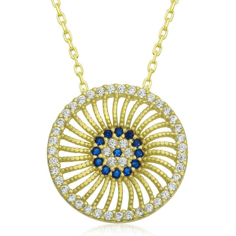 Silver Gold Evil Eye Women's Necklace