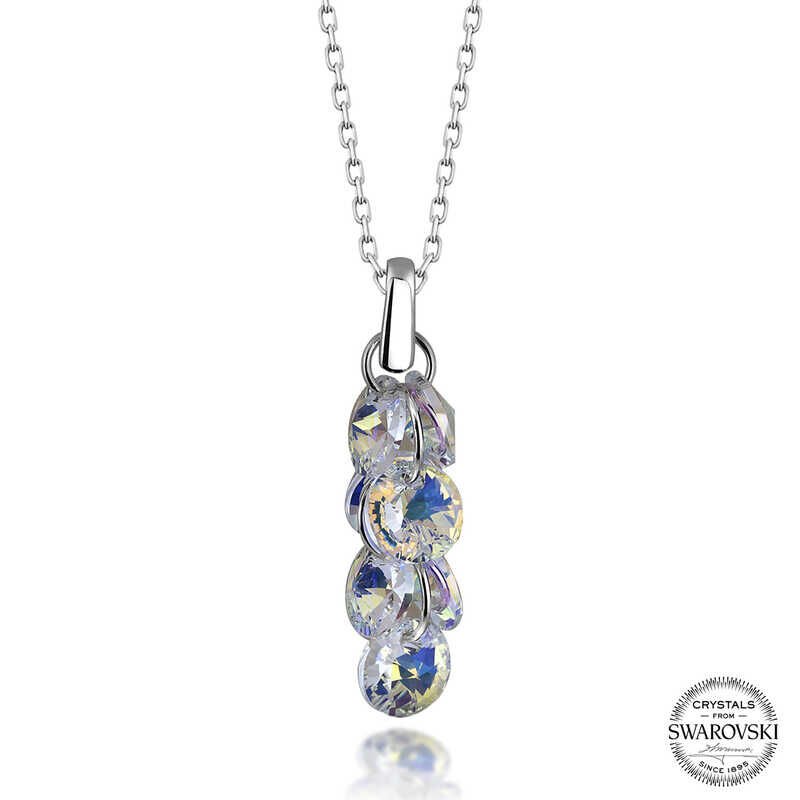 Swarovski Crystal Stone Necklace Silver Women's Necklace