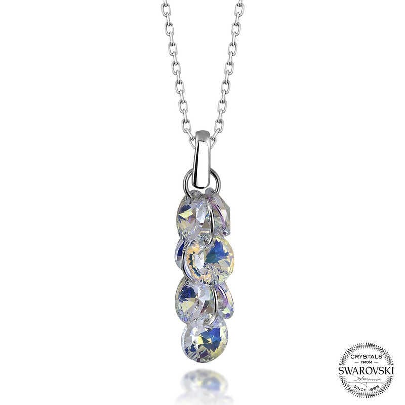 Swarovski Crystal Stone Necklace Silver Women's Necklace