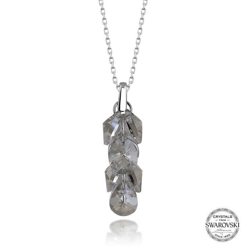 Swarovski Crystal Stone Necklace Silver Women's Necklace