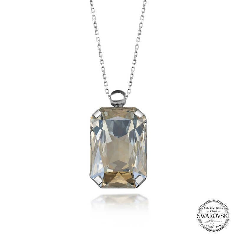 Swarovski Crystal Stone Silver Women's Necklace
