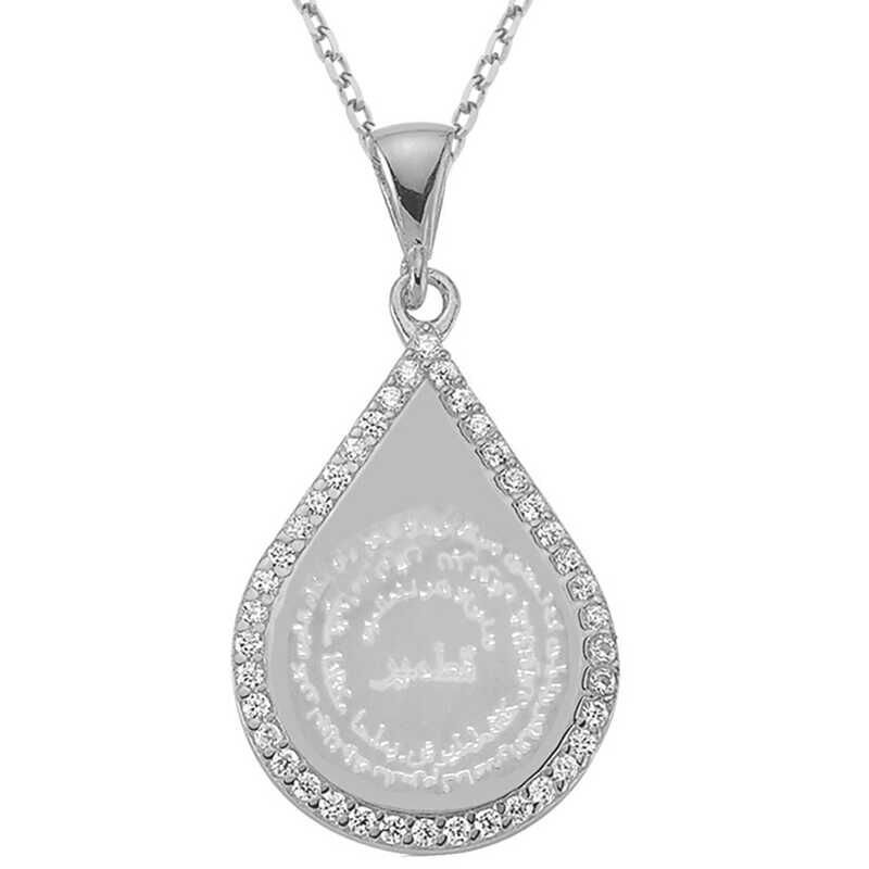 Silver Drop Kıtmir Prayer Women's Necklace