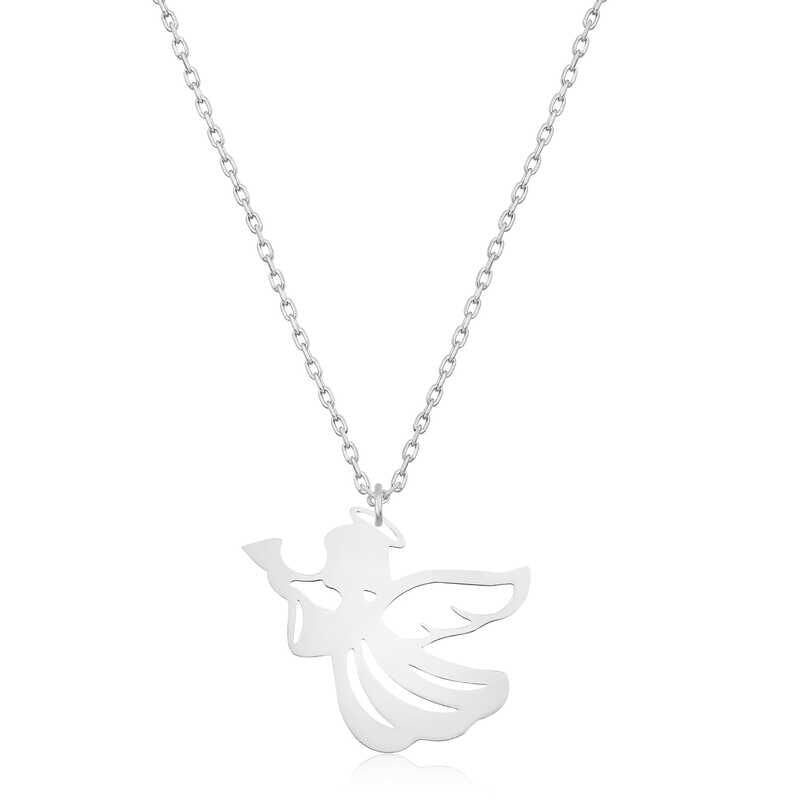Silver Winged Angel Women's Necklace