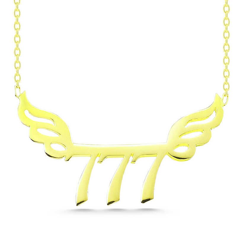 Silver Gold 777 Angel Number Women's Necklace