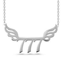 Silver 777 Angel Number Women's Necklace