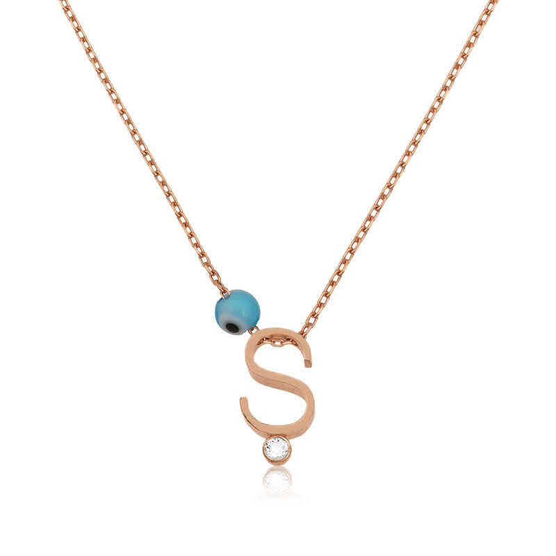 Silver 3D Women's Letter Necklace