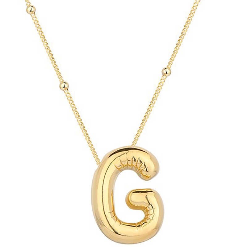 Silver Gold Balloon Letter G Women's Necklace