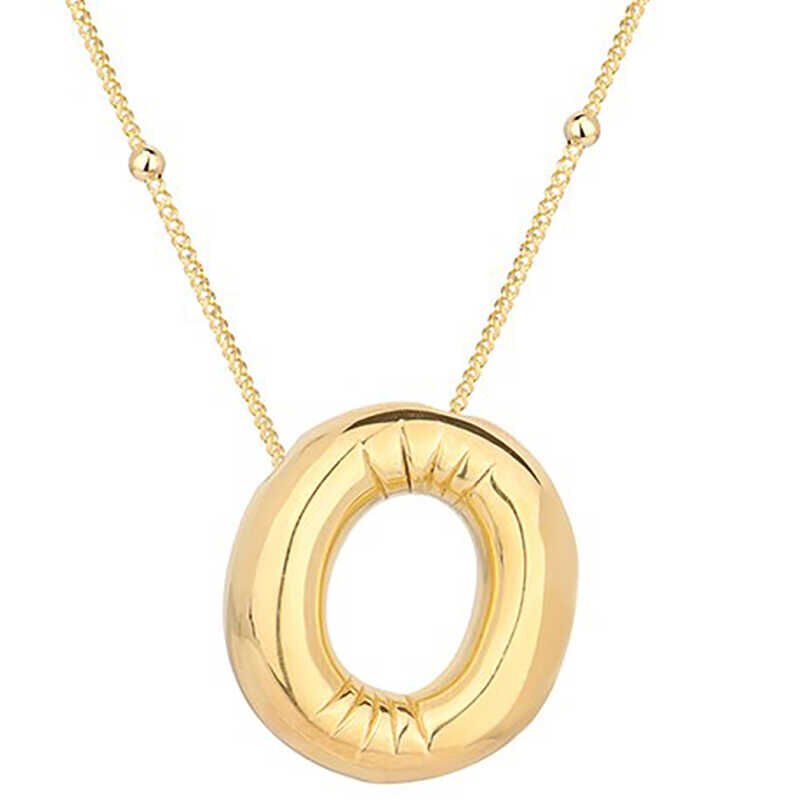 Silver Gold Balloon Letter O Women's Necklace