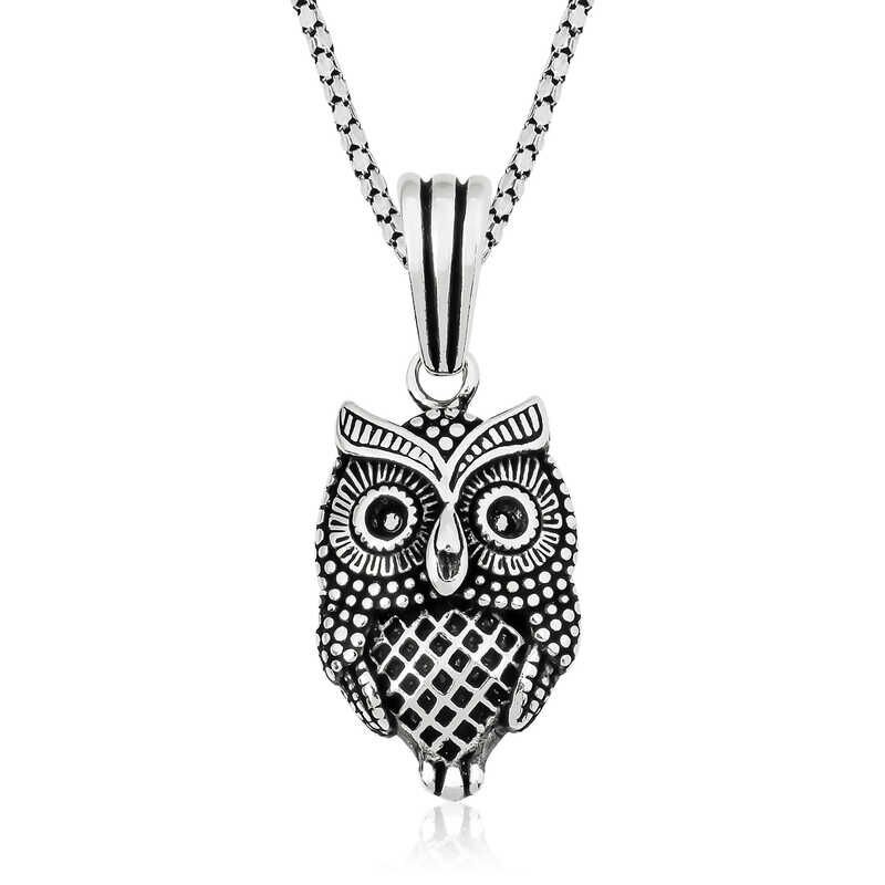 Collar de búho de plata