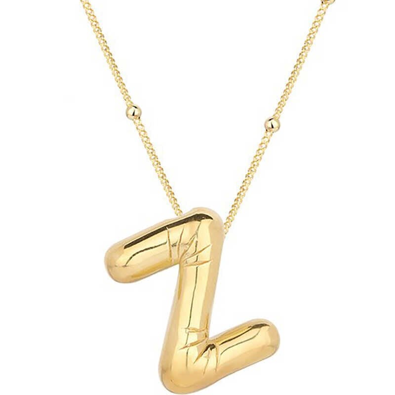 Silver Gold Balloon Z Letter Women's Necklace