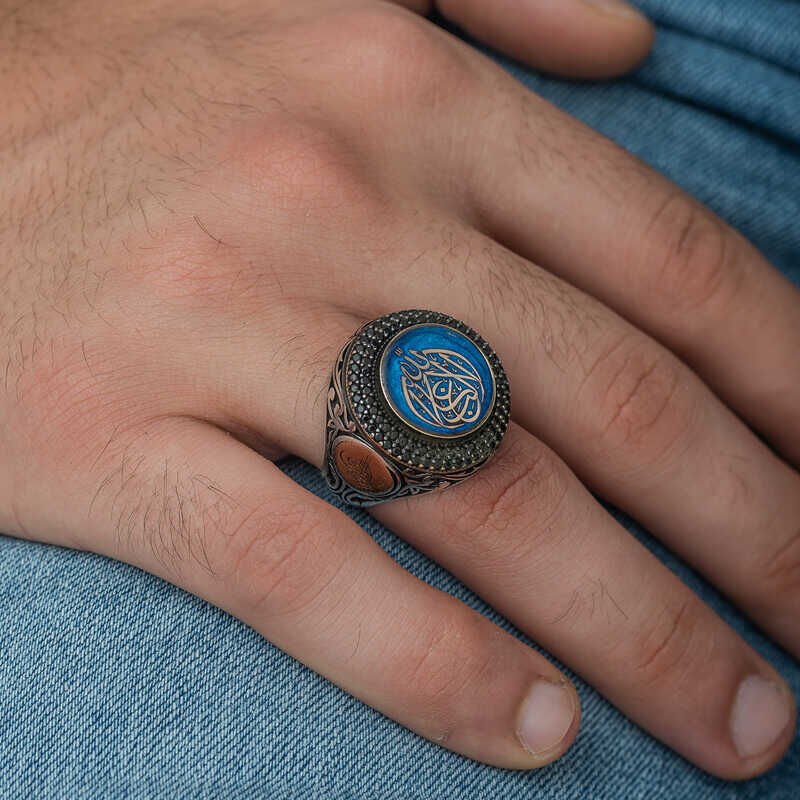 Silver Men's Ring with 