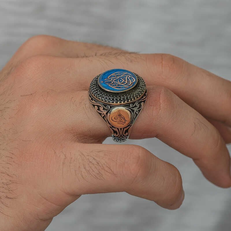 Silver Men's Ring with 