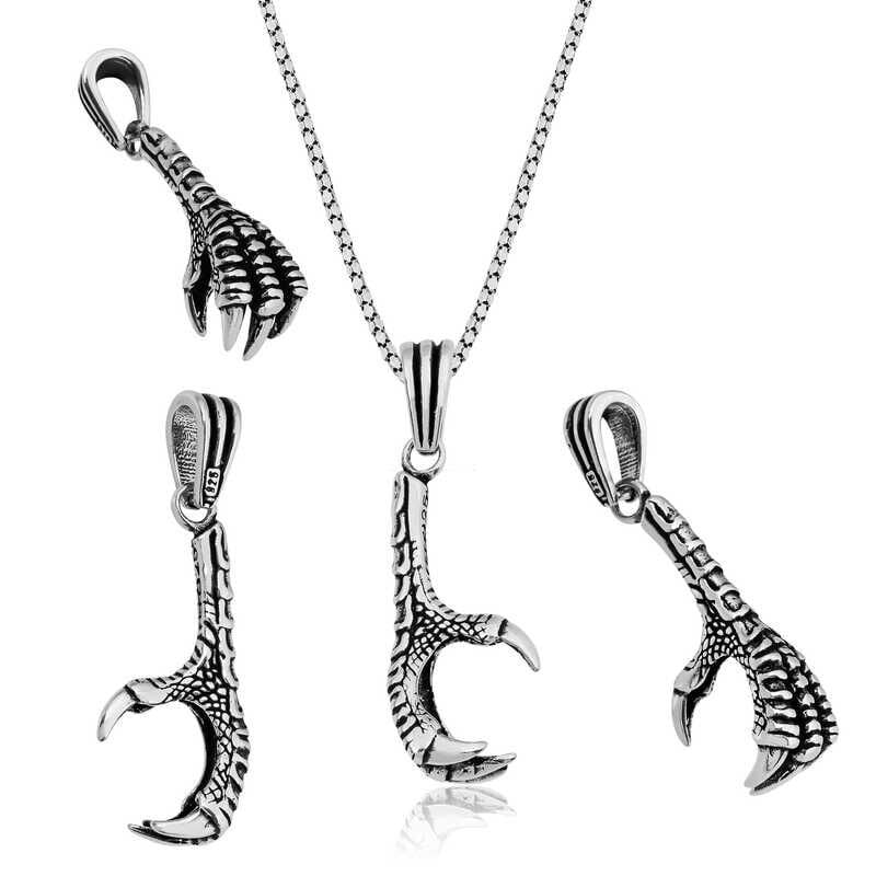 Silver Eagle Claw Necklace