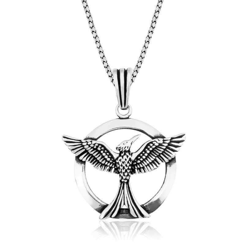 Silver Mockingbird Necklace
