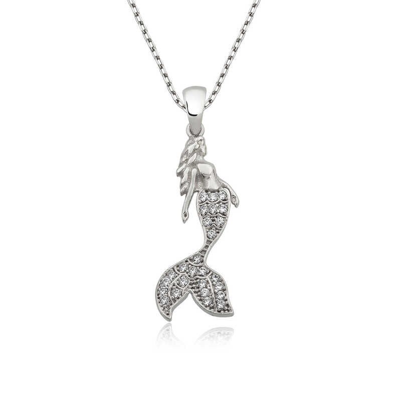 Silver Mermaid Women's Necklace