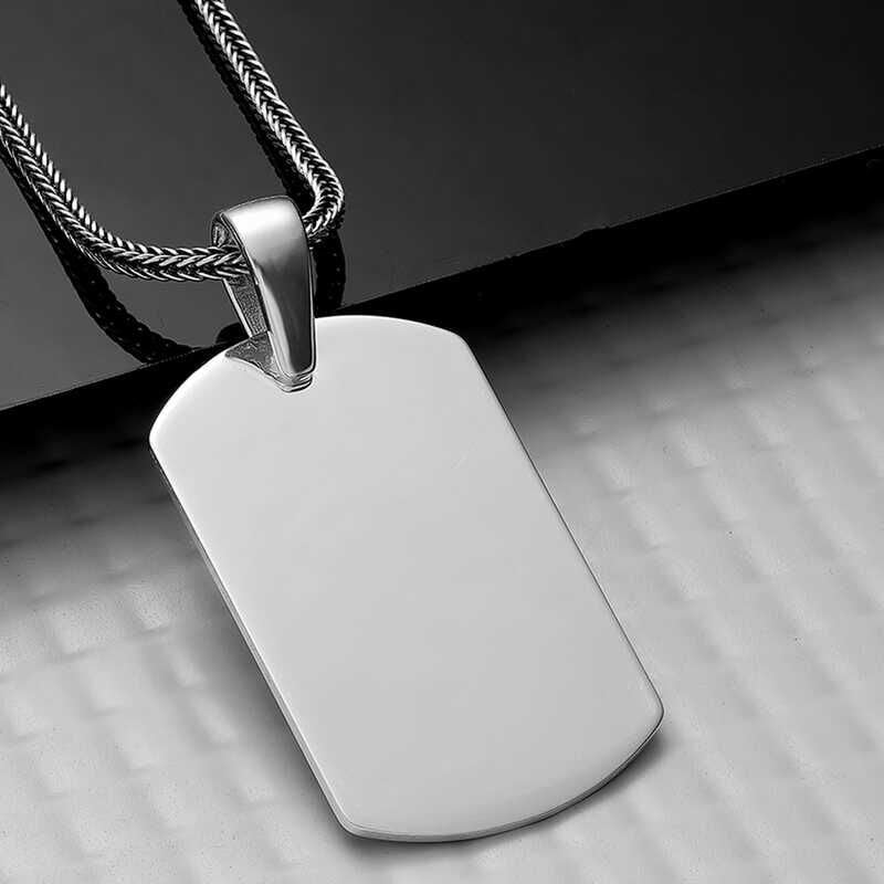 Gümüş Asker Plakası Kolye