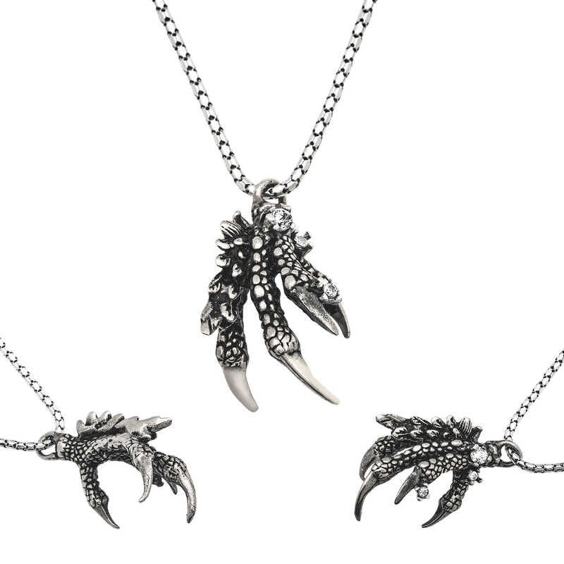 Silver Eagle Claw Men's Necklace