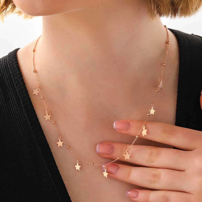 Silver Rose Star Dorika Women's Necklace
