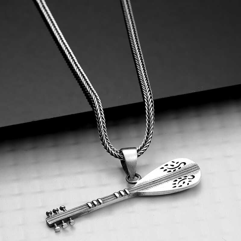 Silver Reed Men's Necklace
