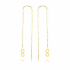 Silver Chain Infinity Earrings