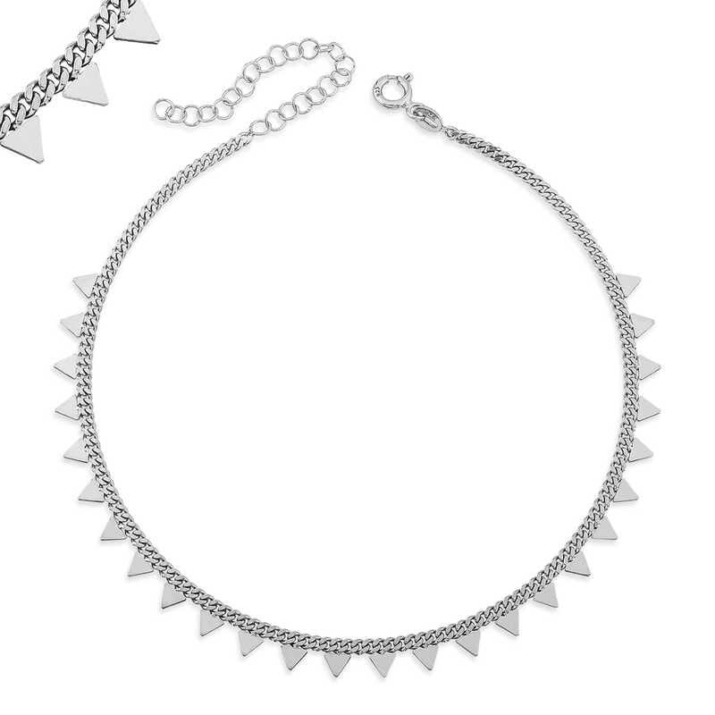 Silver Triangle Anklet