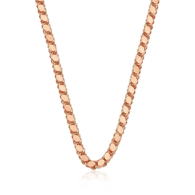 Silver Rose Sequined Barley Chain