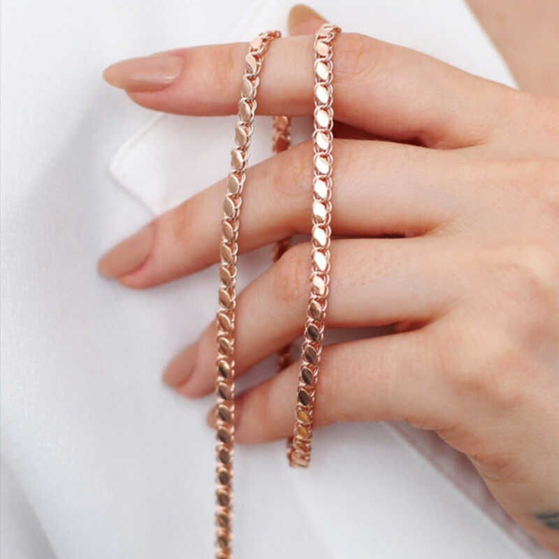 Silver Rose Sequined Barley Chain