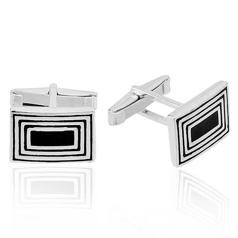 Gemelos de rayas de plata
