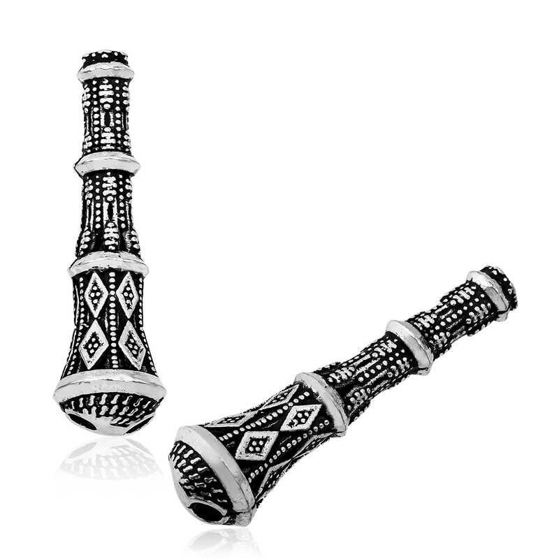 Silver Patterned Prayer Beads Imame