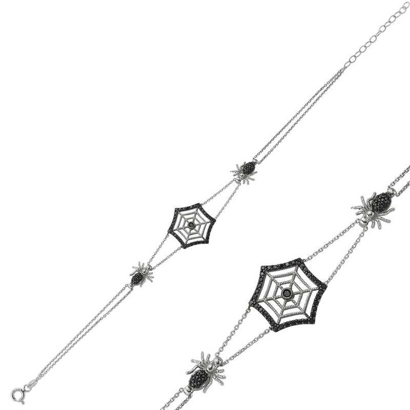 Silver Spider Web Women's Bracelet