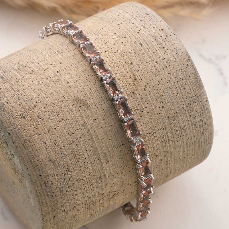 Silver Square Zultanite Stone Women's Bracelet